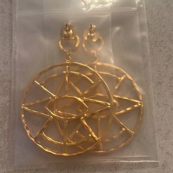 BNWT NEST EVIL EYE GOLD PLATED EARRINGS - Picture 2 of 8